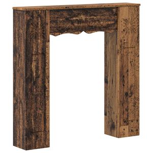 vidaXL Takan kehys Vanha puu 102 x 20 x 102 cm Tekninen puu