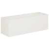 vidaXL Puutarha ruukku valkoinen 40 x 20 x 20 cm Kylm&auml;valssattu ter&auml;s