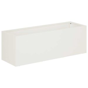 vidaXL Puutarha ruukku valkoinen 40 x 20 x 20 cm Kylm&auml;valssattu ter&auml;s