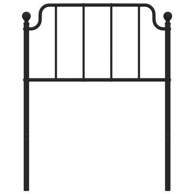 vidaXL Metallinen sängynpääty musta 75 cm