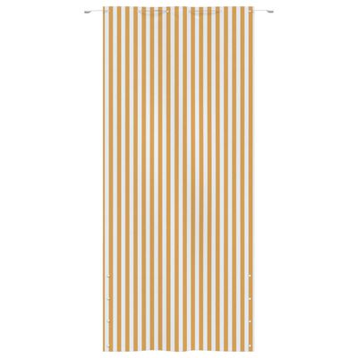 vidaXL Parvekkeen suoja keltainen/valkoinen 120x240 cm Oxford kangas