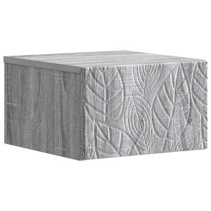 vidaXL Sein&auml;lle Kiinnitett&auml;v&auml; Y&ouml;p&ouml;yt&auml; Harmaa Sonoma 49 x 34,5 x 20 cm