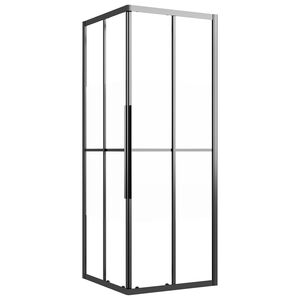 vidaXL Suihkukaappi puolihuurrettu ESG 80x80x180 cm musta