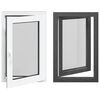 vidaXL Kellari-ikkuna RISOR 60 x 100 cm PVC ja lasi Antrasiitti