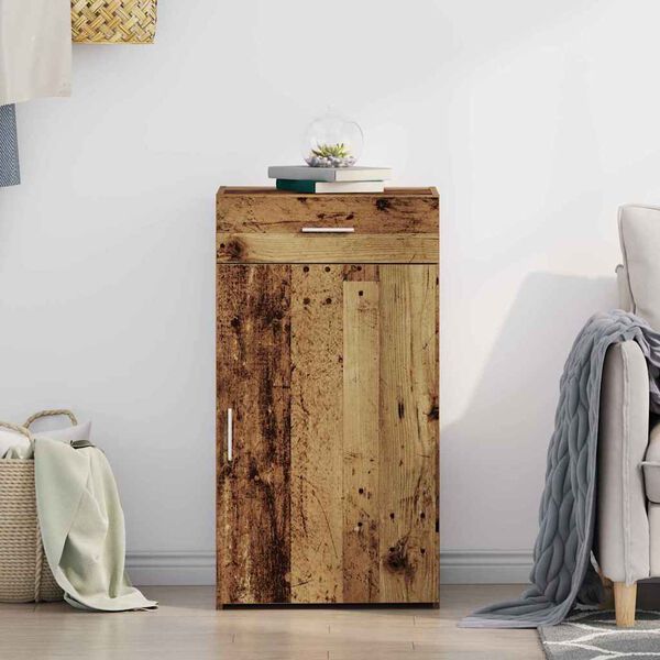 vidaXL Sivup&ouml;yt&auml; laatikon kanssa Vanha puu 50 x 42,5 x 93 cm