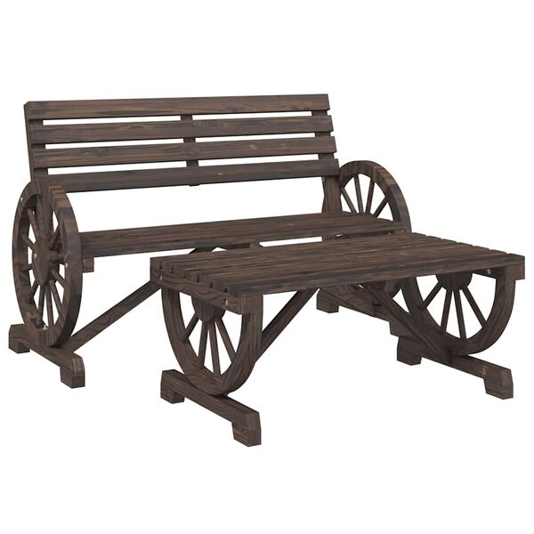 vidaXL 4-osainen Puutarhatuolisarja täysi kuusi