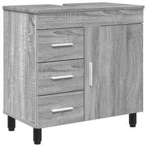 vidaXL Kylpyhuoneen peilikaappi Harmaa Sonoma 60 x 35 x 60 cm