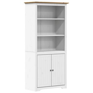 vidaXL Kirjahylly BODO valkoinen ja ruskea 82x40x173 cm t&auml;ysi m&auml;nty