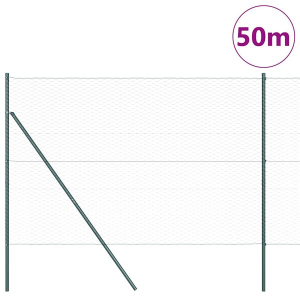 vidaXL Aitalatu Harmaa 50 x 1,5 m (36 mm verkko) Ter&auml;st&auml; ja PVC:t&auml;