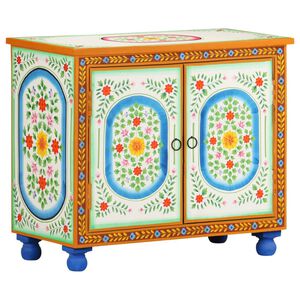 vidaXL K&auml;sin maalattu senkki 70x35x60 cm t&auml;ysi mangopuu