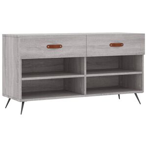 vidaXL Kenk&auml;penkki harmaa Sonoma 102x35x55 cm tekninen puu