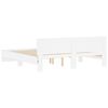 vidaXL S&auml;ngynrunko p&auml;&auml;dyll&auml; ja LED-valoilla valkoinen 180x200 cm