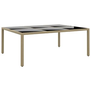 vidaXL Puutarhap&ouml;yt&auml; 200x150x75 cm karkaistu lasi/polyrottinki beige