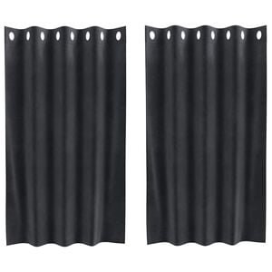 vidaXL Pimennysverhot 2 pcs Tumma harmaa 140 x 140 cm Sametti
