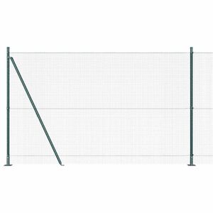 vidaXL Hitsattu metalliverkkoaita betoni-juurella 25 x 1,5 m Vihre&auml;