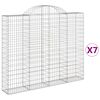 vidaXL Kaarevat kivikorit 7 kpl 200x30x160/180 cm galvanoitu rauta
