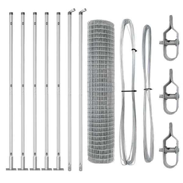 vidaXL Aita ja Tuki Hopea 1,4 x 10 m Ter&auml;s