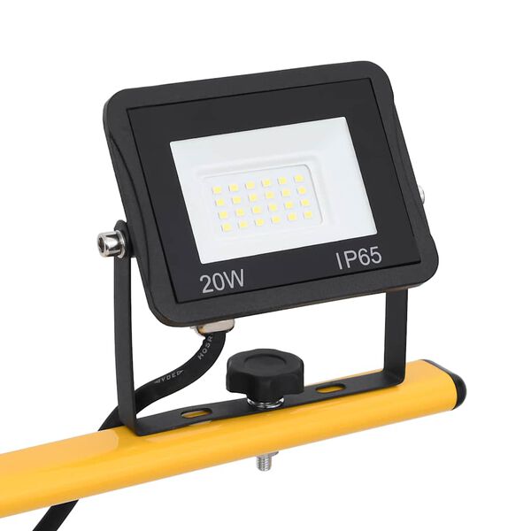 vidaXL LED-valonheitin kolmijalalla 2x20 W kylmä valkoinen