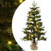 vidaXL Mini joulukuusi 60 cm 25 LEDi&auml; L&auml;mpim&auml;n Valkoinen PVC ja PE