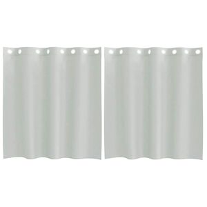 vidaXL Voileeverhot l&auml;piviennill&auml; 2 kpl vaaleanharmaa 140x140 cm