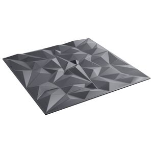 vidaXL Sein&auml;paneelit 12 pcs Ametistiharmaa 50 x 50 cm XPS Vaahdon