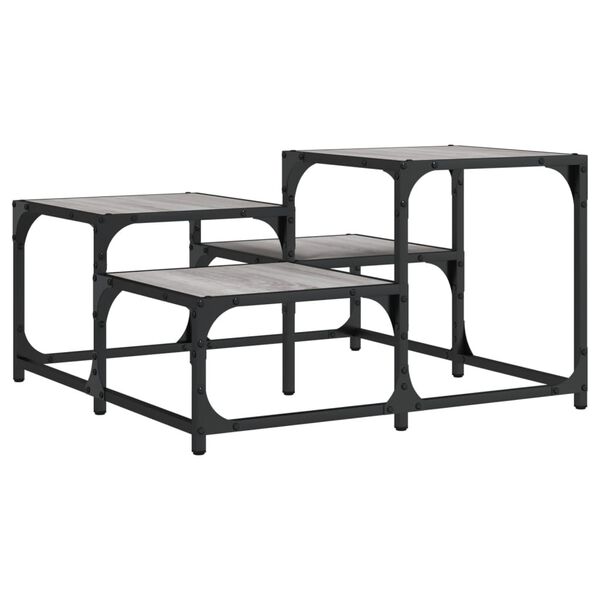 vidaXL Sohvapöytä harmaa Sonoma 68x68x40 cm tekninen puu