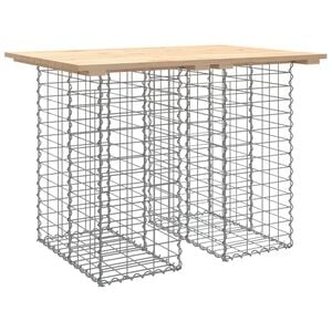 vidaXL Puutarhap&ouml;yt&auml; gabionkuvio 100x70x72 cm t&auml;yspuu m&auml;nty
