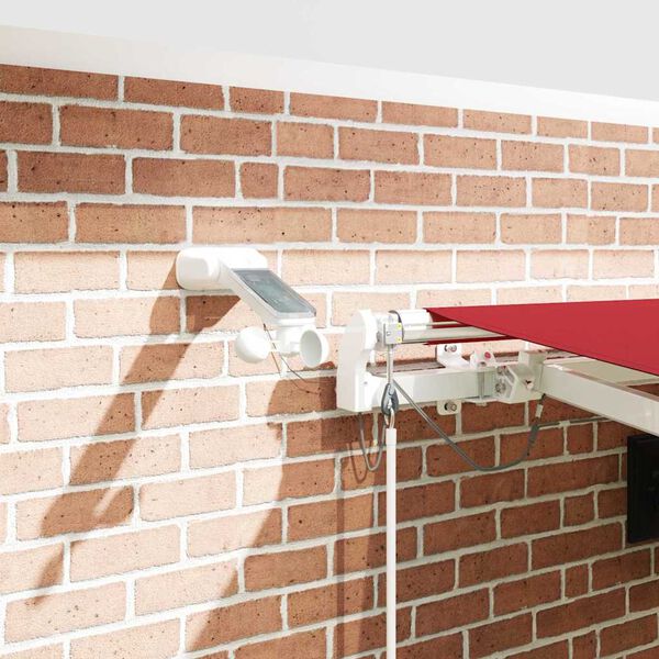 vidaXL Vetoutuva markiisi Punainen 450 &times; 300 cm Polyesteri ja metalli