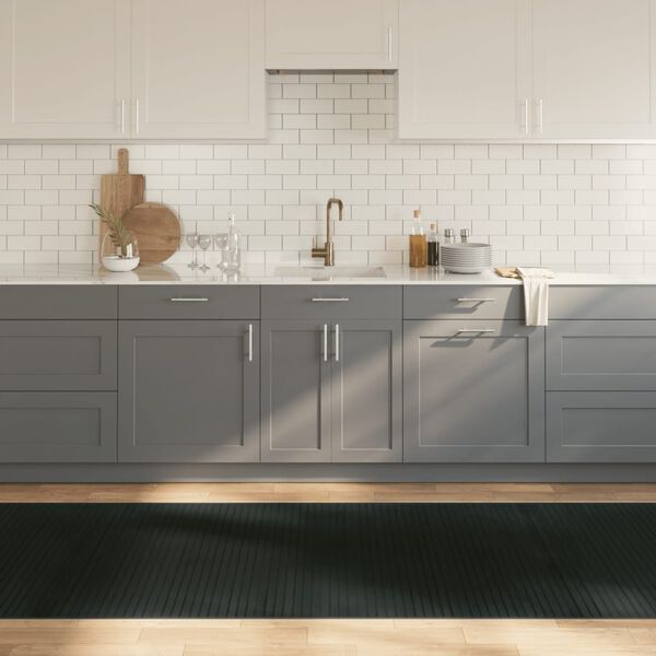 vidaXL Matto suorakaide harmaa 100x1000 cm bambu