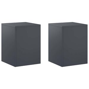 vidaXL Kasviteline 2 pcs Antrasiitti 30 x 30 x 40 cm Galvanoitu ter&auml;s