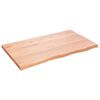vidaXL Kylpyhuoneen ty&ouml;taso v.ruskea 100x60x(2-4)cm k&auml;sitelty t&auml;yspuu