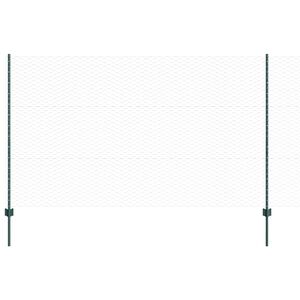 vidaXL Kuusikulmainen aita pylv&auml;&auml;ll&auml; 10 x 1,4 m PVC-pinnoitettu ter&auml;s