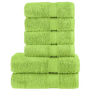 vidaXL Premium Pyyhkeet 6-osaa SOLUND omenanvihre&auml; 600 gsm