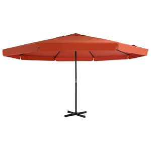 vidaXL Aurinkovarjo alumiinitanko 500 cm terrakotta