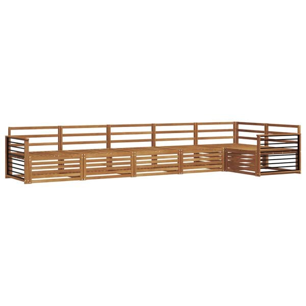 vidaXL Ulkosohvakokoelma 6 pcs Luonnollinen Tihe&auml; akasiapuu