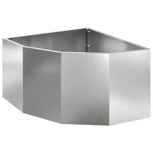 vidaXL Kulmapenkin Ruukku Hopea 60 x 60 x 35 cm Galvanoitu ter&auml;s