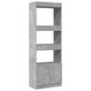 vidaXL Kaappi betoninharmaa 63x33x180 cm tekninen puu