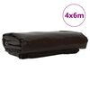 vidaXL Pressu 650g / m² Ruskea 4 x 6 m Kangas PVC-pinnoitteella