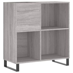 vidaXL LP-levyjen s&auml;ilytyskaappi harmaa Sonoma 84,5x38x89 cm puu