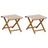 vidaXL Laituri 2 pcs Tihe&auml; Eukalyptuspuu Beige