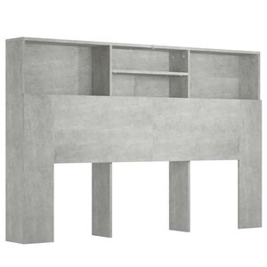 vidaXL S&auml;ngynp&auml;&auml;ty s&auml;ilytystilalla betoninharmaa 160x19x103,5 cm
