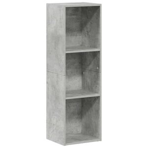 vidaXL Kirjakaappi betoninharmaa 36x30x114 cm tekninen puu