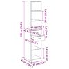 vidaXL Korkea kaappi Artisan tammi 40 x 42,5 x 185 cm Tekninen puu