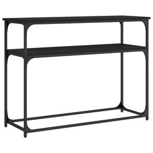 vidaXL Konsolip&ouml;yt&auml; musta 100x35,5x75 cm tekninen puu