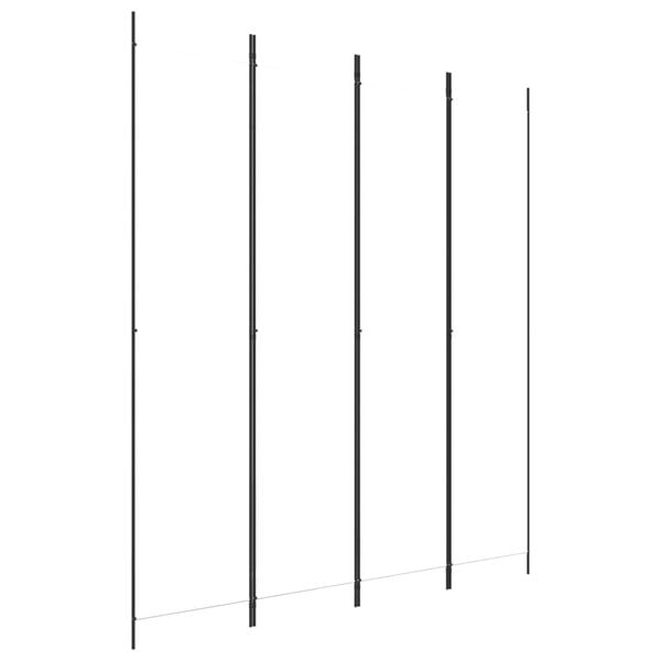 vidaXL 4-paneelinen Tilanjakaja valkoinen 200x220 cm kangas