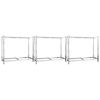 vidaXL 2-tasoinen Rengasteline 3 kpl hopea 110x40x110 cm ter&auml;s