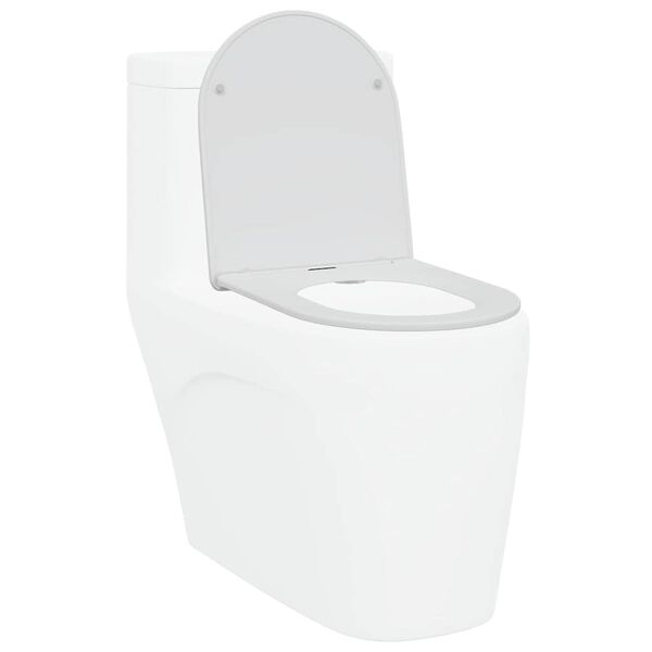 vidaXL WC-istuin Valkoinen 47 x 36 x 3,4 cm Duroplast