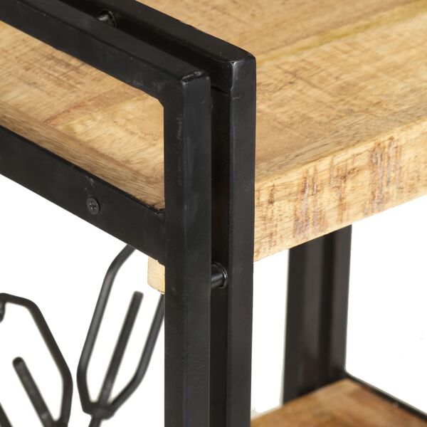 vidaXL 3-tasoinen kirjahylly 60x30x80 cm t&auml;ysi mangopuu