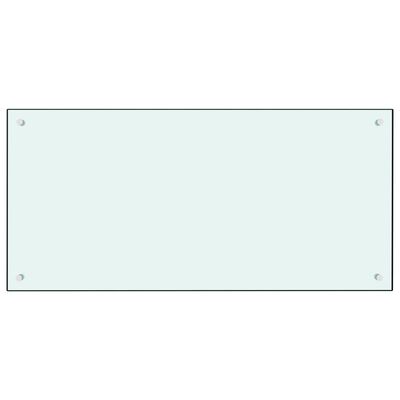 vidaXL Keittiön roiskesuoja valkoinen 100x50 cm karkaistu lasi