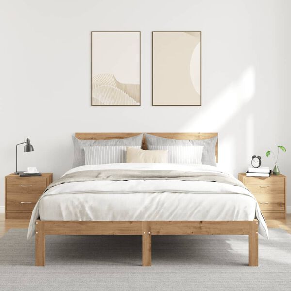 vidaXL Yöpöydät 2 kpl artesaani tammi 40x30x40 cm lastulevy